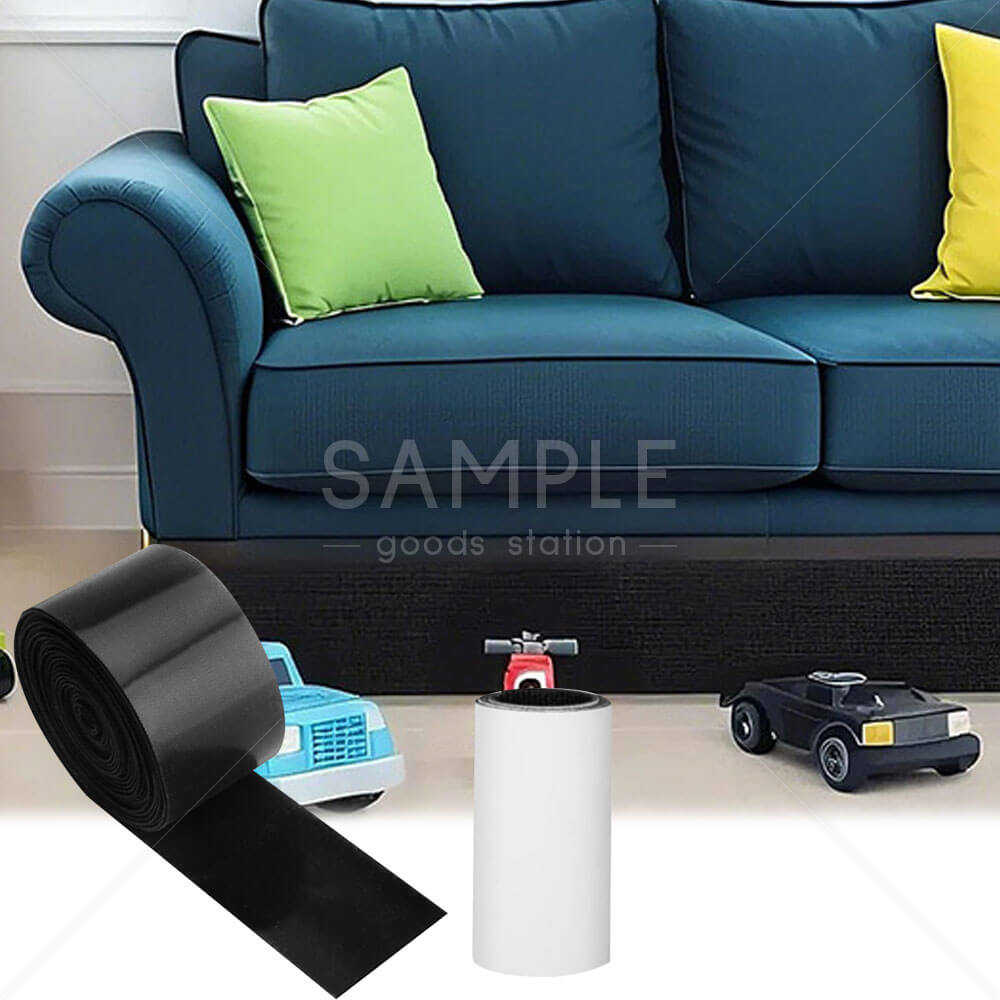 隙間テープ ソファー下ブロック ペット侵入防止 おもちゃ紛失防止 ベット下 取り付け簡単 ストレスフリー 粘着剤付き面テープ付き 長さ調整可能 テープ全長6m テープブロッカー