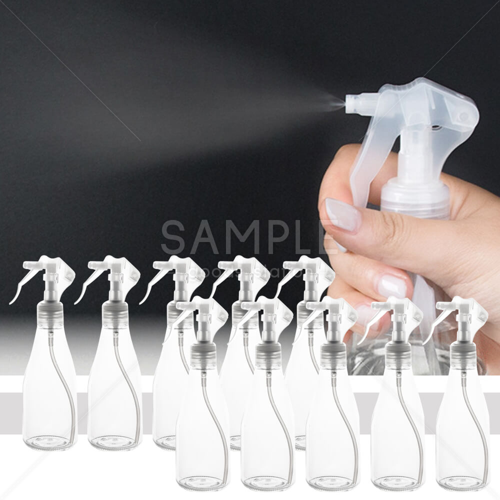 スプレーボトル トリガータイプ 10本セット PET詰替ボトル プラスチック容器 消毒液 アルコール対応 200ml 10本セット ヘアケア 園芸用霧吹き 軽量設計 持ち運びしやすい 大容量